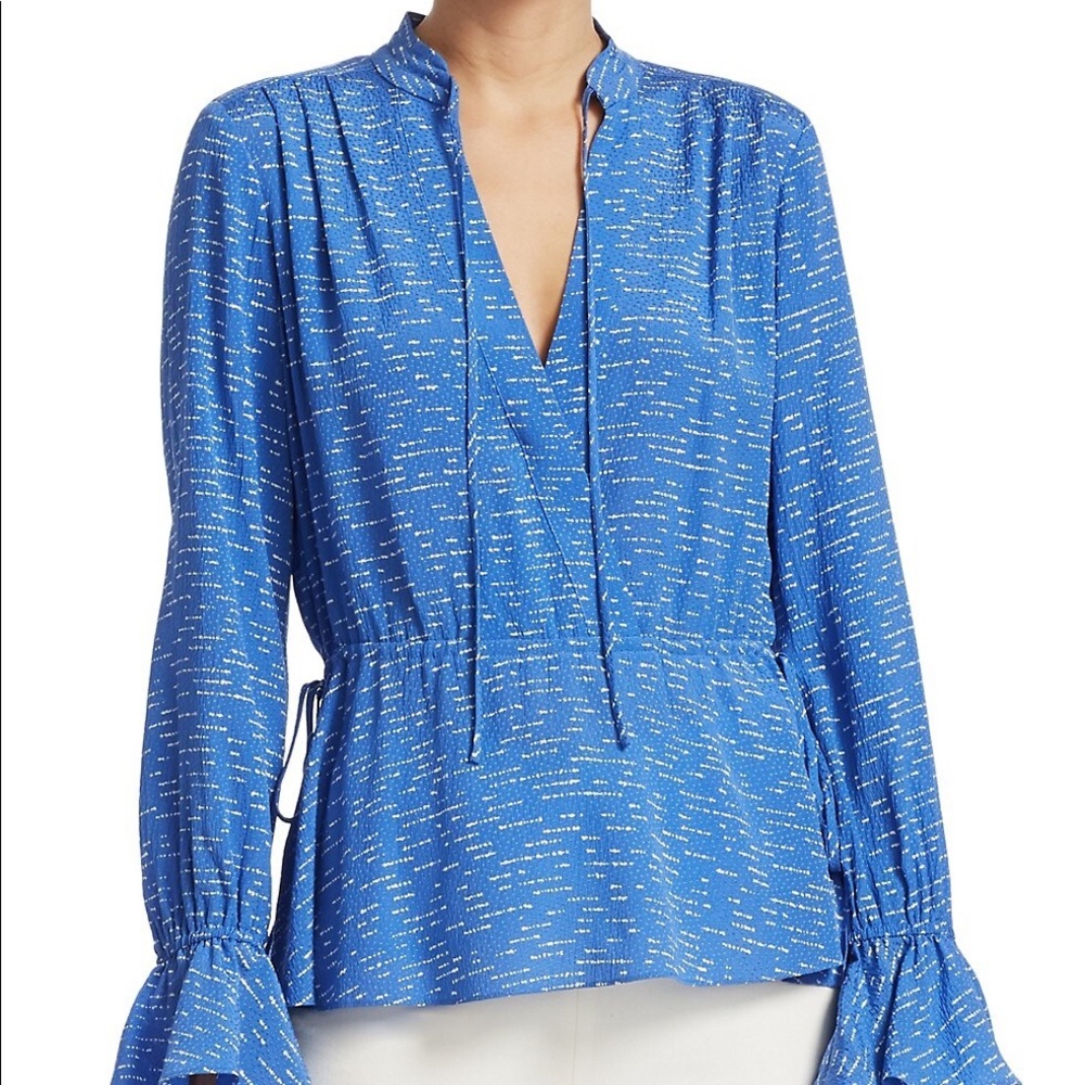 Derek Lam 10 Crosby Silk Peplum Blouse